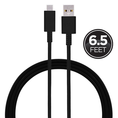 GE 6.5ft. USB-A to USB-C Charging Cable, Black