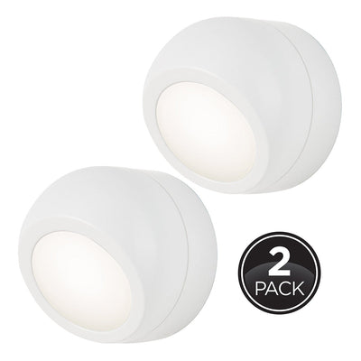 Energizer Plug-In Rotating Light Sensing LED Night Light, 2 Pack, White