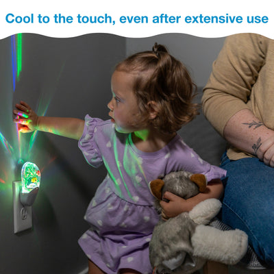 Jasco Aqualites Tropical Fish Light Sensing Plug-In Color-Changing LED Night Light, White