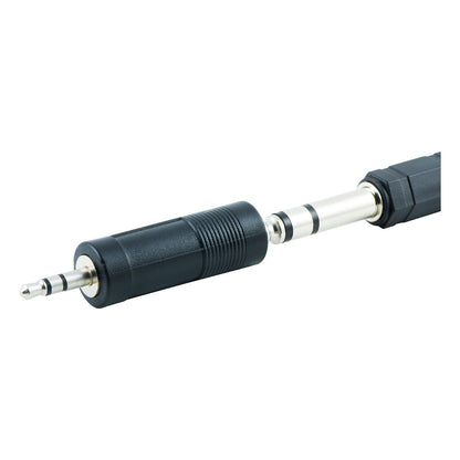 GE Stereo Headphone Adapter 1/4in. Female to 3.5mm Male, Black