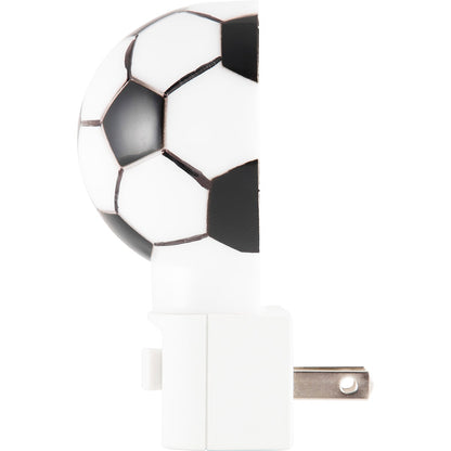 Lights by Night Soccer Ball Manual On/Off LED Night Light, Black/White