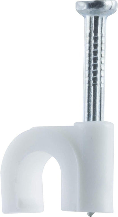 GE Nail-In Cable Clips, 50 Pack, White