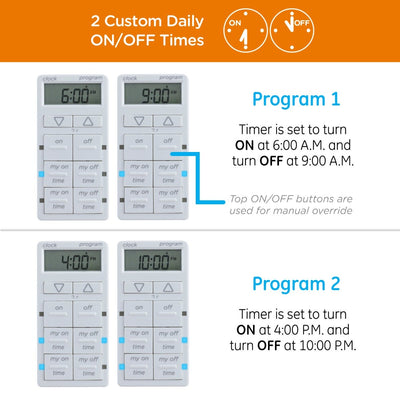 myTouchSmart Indoor In-Wall Simple Set Digital Timer, White