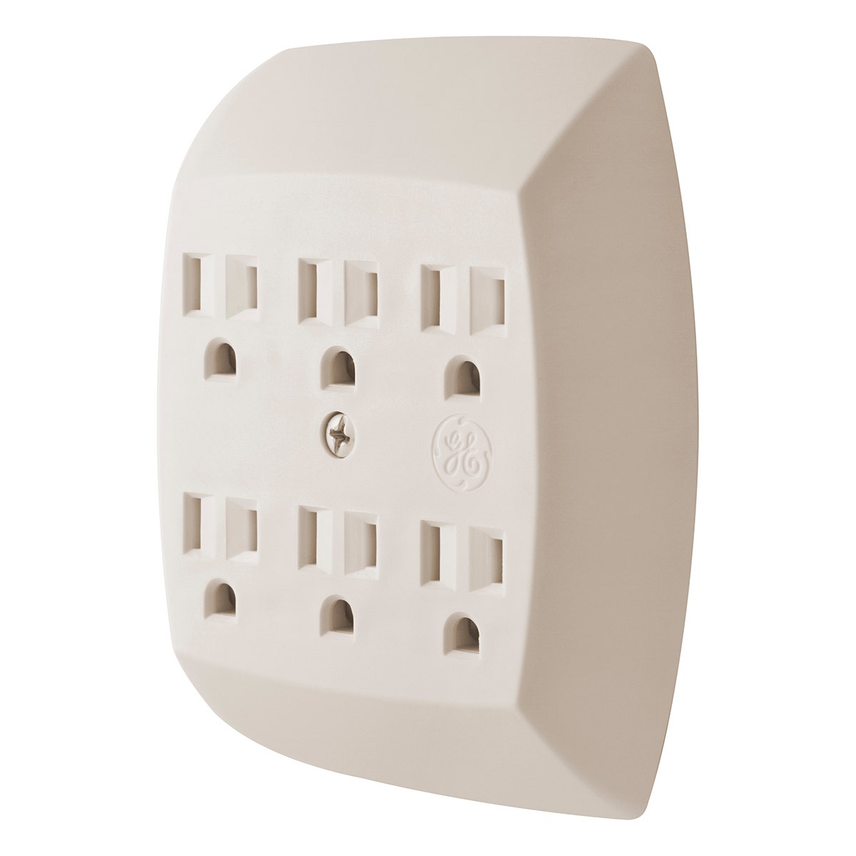 GE 6-Outlet Wall Tap, Light Almond