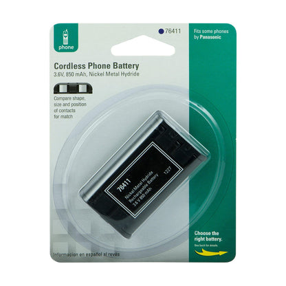 Power Gear Rechargeable Cordless Phone Battery, 3.6V, 850 mAh