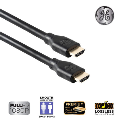 GE 25ft. HDMI Cable with Ethernet, Black