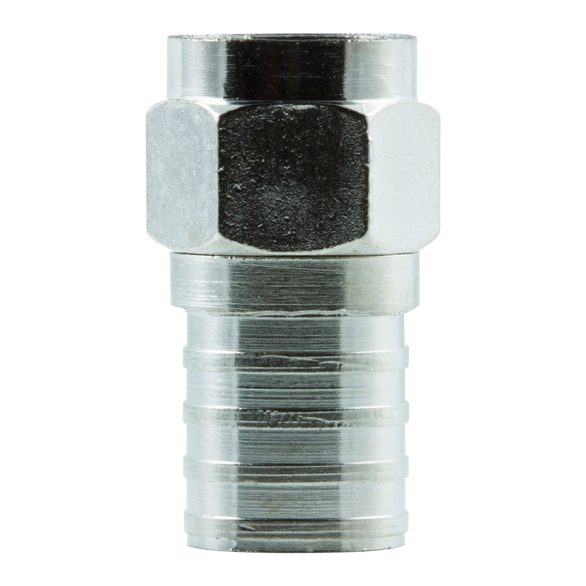 GE RG6 Crimp-On F-Type Connectors, Silver, 2 Pack
