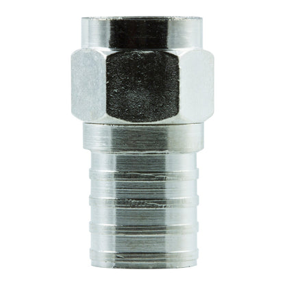 GE RG6 Crimp-On F-Type Connectors, Silver, 2 Pack