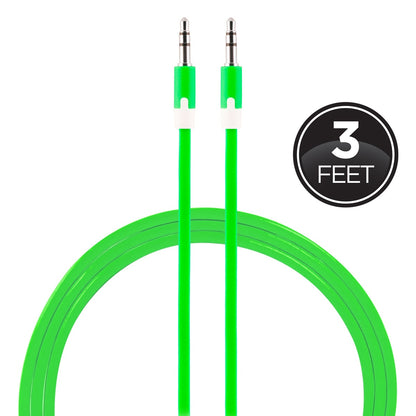Uber 3ft. 3.5mm Auxiliary Cable, Green/White