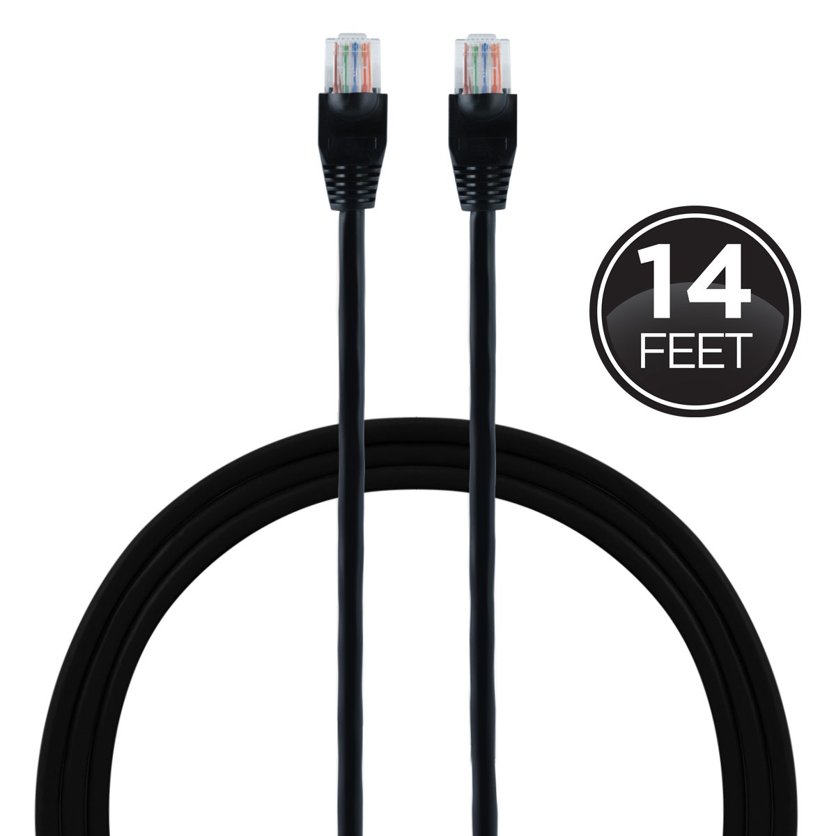 GE 14 ft. Cat 5e Ethernet Cable, Black