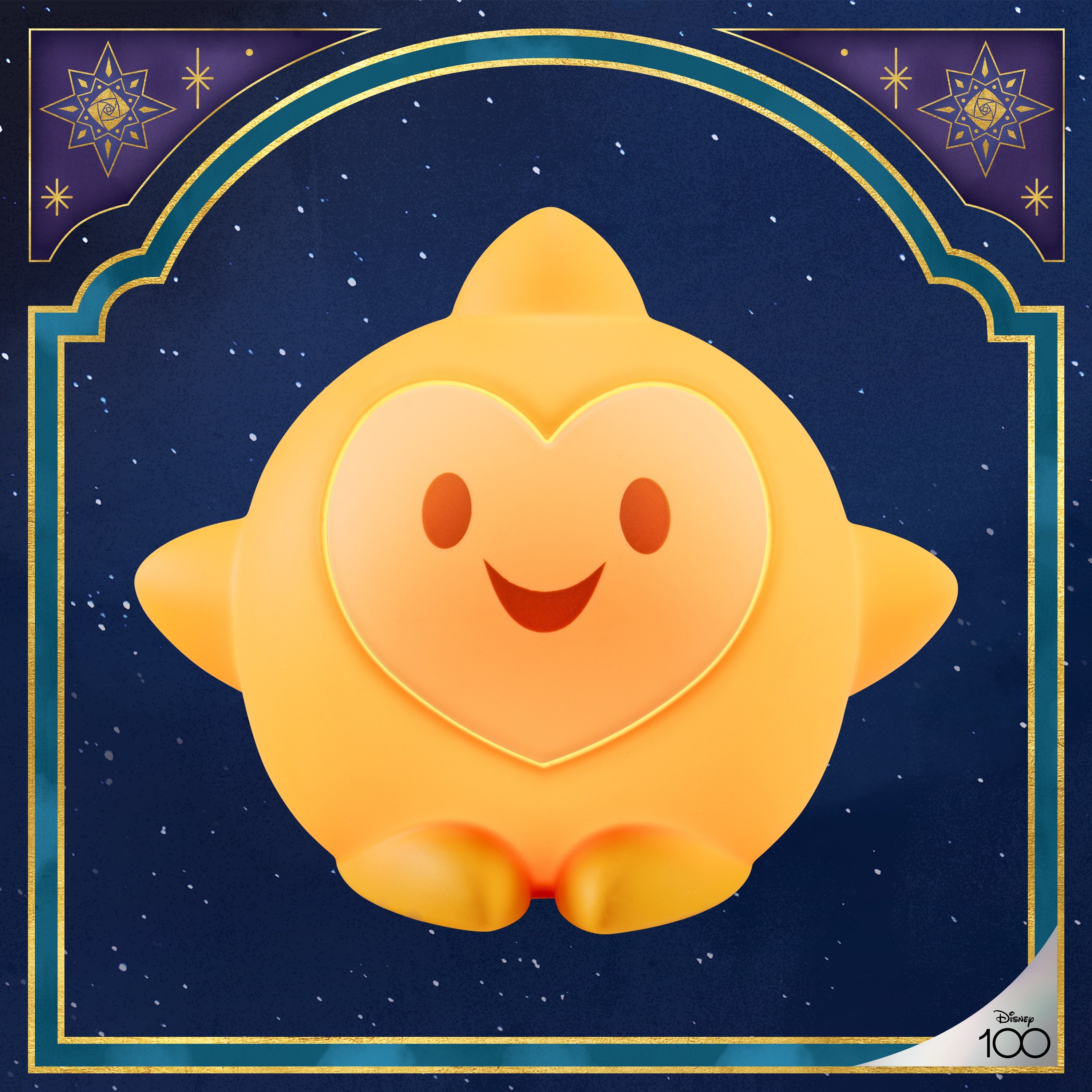 Disney WISH Star Squishy Dimmable Tabletop LED Night Light, Yellow