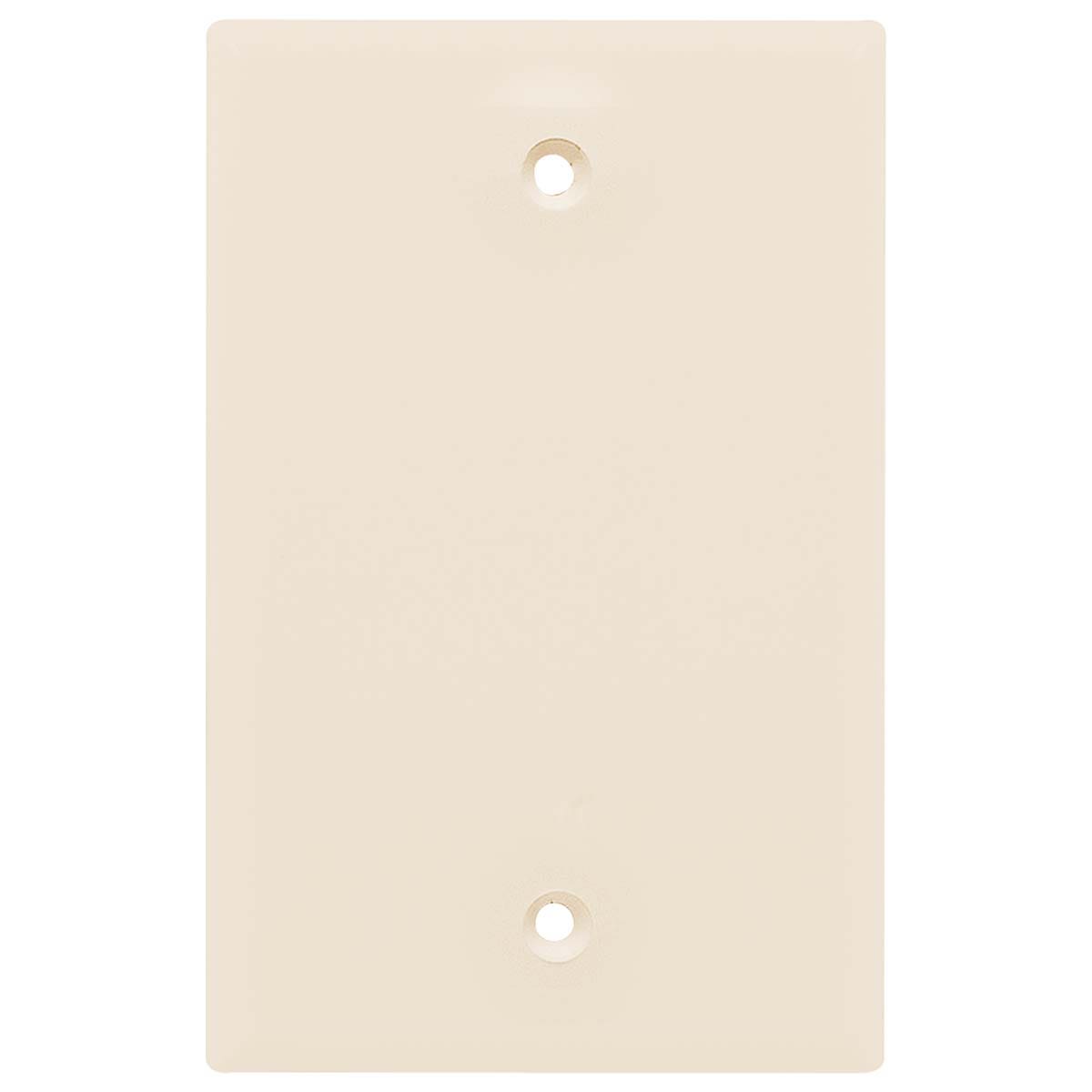 Power Gear Single Blank Oversized Wall Plate Cover, Light Almond