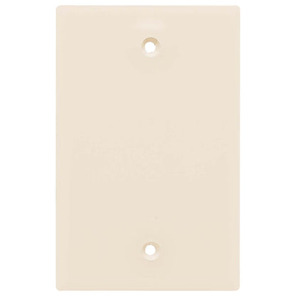Power Gear Single Blank Oversized Wall Plate Cover, Light Almond