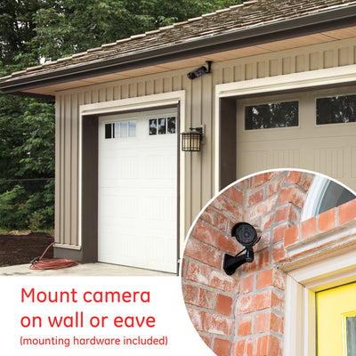 Power Gear Battery-Operated Decoy Security Bullet Camera with Red Indicator LED, Black