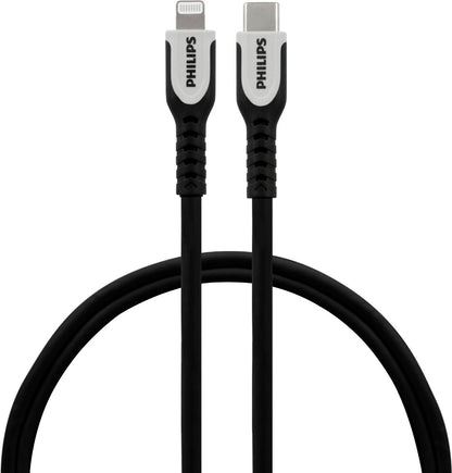 Philips 6ft. EZFlex™ USB-C to Lightning Charging Cable, Black