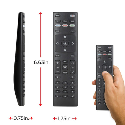 UltraPro 3-Device Universal Vizio Replacement Remote, Black
