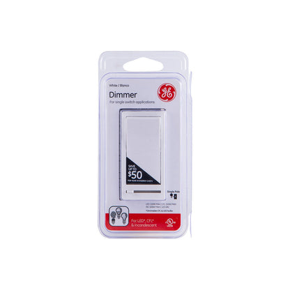 GE Rocker On/Off Dimmer, White
