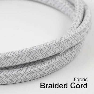 GE 3-Outlet 6ft. Dual Split Braided Extension Cord, White