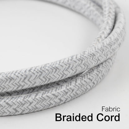 GE 3-Outlet 6ft. Dual Split Braided Extension Cord, White