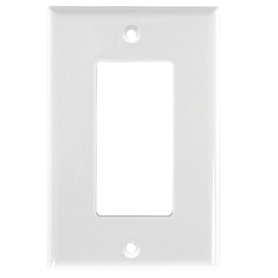 Power Gear Single Rocker Switch Oversized Wall Plate, White