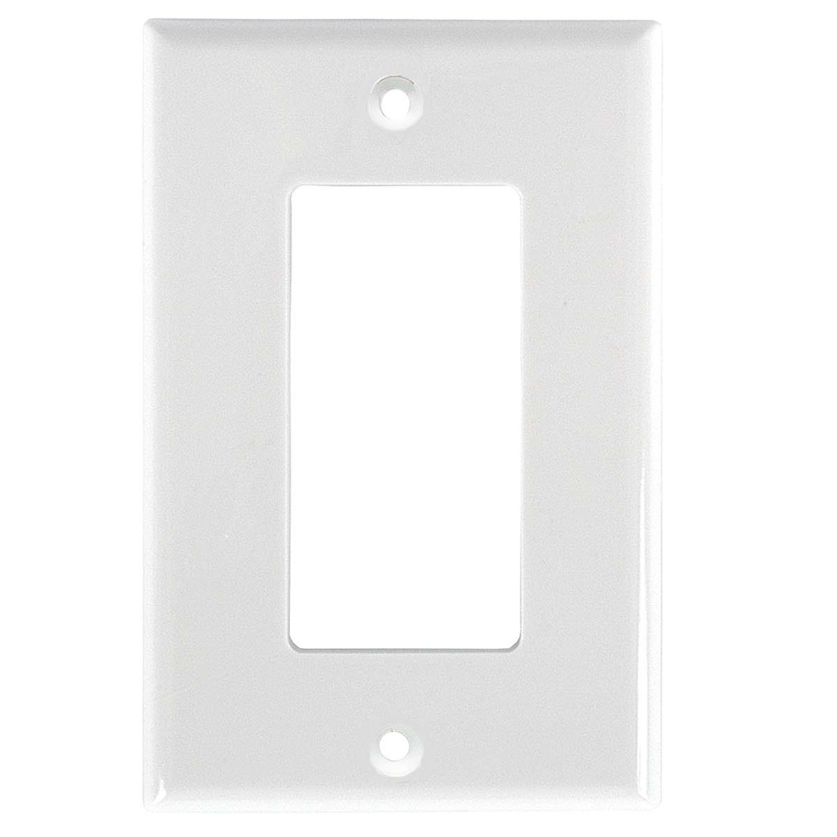 Power Gear Single Rocker Switch Oversized Wall Plate, White