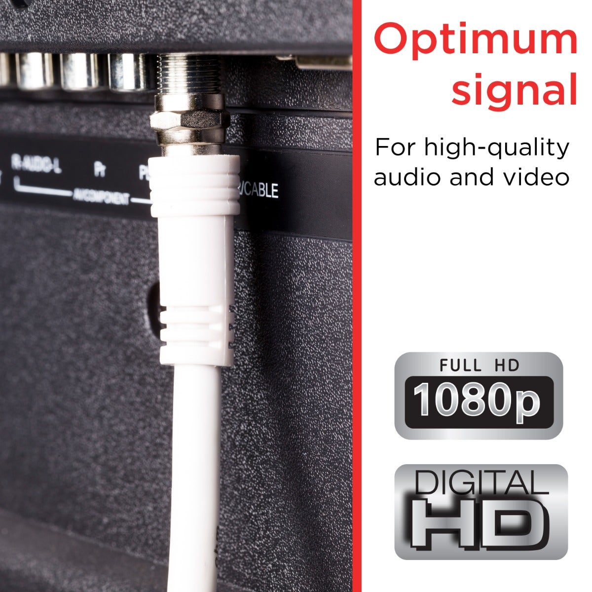 UltraPro 100ft. RG6 Coax Cable With F-Type Connectors, White
