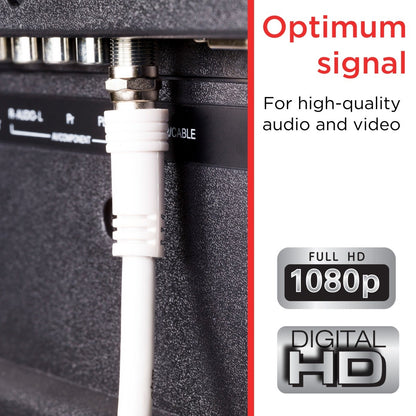 UltraPro 100ft. RG6 Coax Cable With F-Type Connectors, White