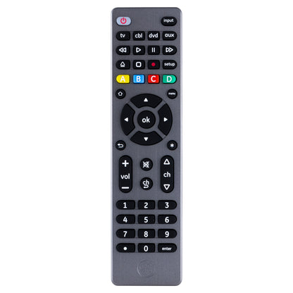 GE 4-Device Universal Remote, Brushed Graphite