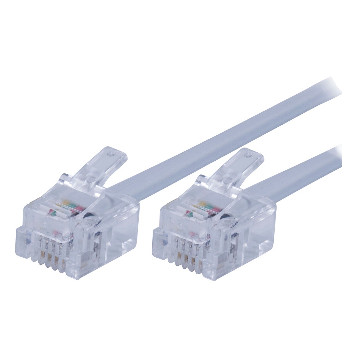 Power Gear 7 ft. Phone Line Cord, Modular Jack Ends, White