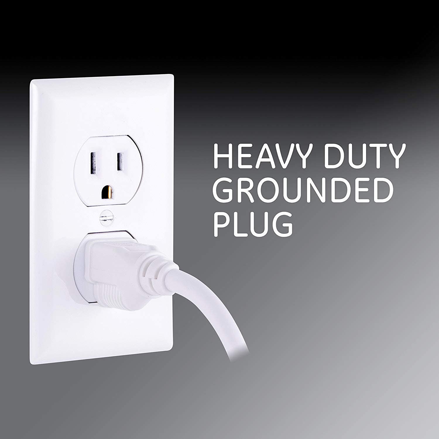GE 6-Outlet 2ft. Power Strip, White