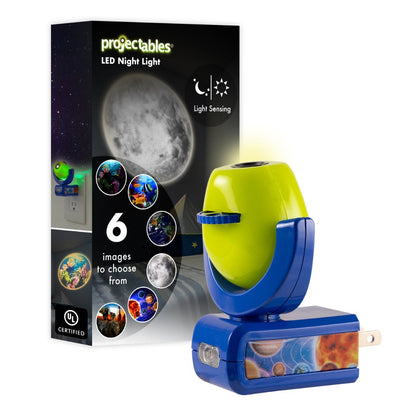Projectables Outdoor Fun Light Sensing 6-Image LED Night Light, Blue