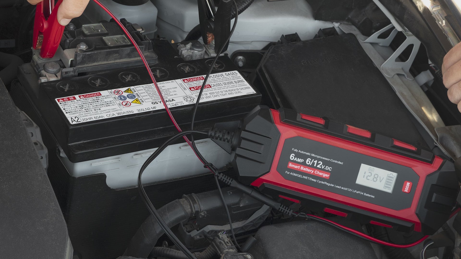 UltraPro Elite Smart Battery Charger and Maintainer, 6V/12V