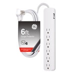 GE 6-Outlet 6ft. Surge Protector, White