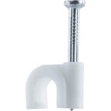 GE Nail-In Cable Clips, 50 Pack, White