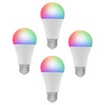UltraPro WiFi Color-Changing Smart LED Light Bulb, 60W, Dimmable, A19, 4 Pack