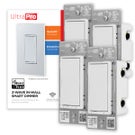 UltraPro Z-Wave In-Wall Smart Dimmer with QuickFit and SimpleWire, 4 Pack, White