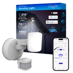 Enbrighten Outdoor Single-Head Motion-Sensing WiFi LED Security Light, White