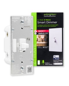 Enbrighten Z-Wave Plus In-Wall Smart Toggle Dimmer, 700 Series, White