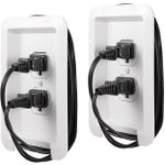 Cordinate Cord-Wrap Duplex Receptacle Wall Plate, White, 2 Pack
