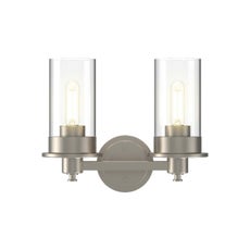 Enbrighten 2-Head Vanity Light with LED Vintage Bulbs, Brushed Nickel 