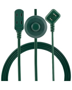 GE 3-Outlet 9ft. Extension Cord with Footswitch, Green