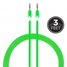Uber 3ft. 3.5mm Auxiliary Audio Cable, Green/White