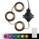 Enbrighten Spectrum Indoor Color-Changing LED Puck Lights, 3 Lights, Up to 18in. Black Cord
