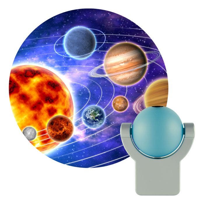 Jasco Space Theme Projection Night Light Three Images Auto On Off Sensing Planet 
