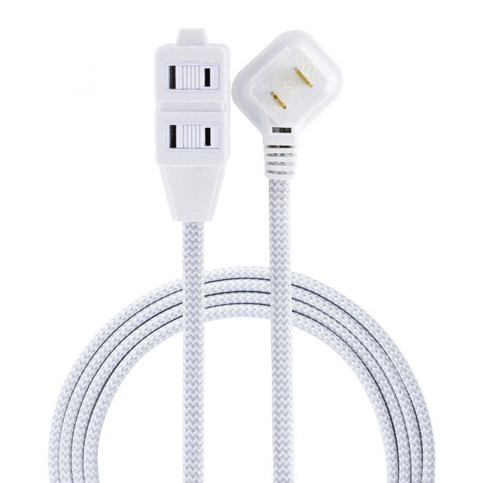 Flat Plug Multi-Outlet Indoor/Outdoor Use KMC 9-Feet 3 Outlet Extension Cord 13 Amp 125 V 1625 Watts 9FT