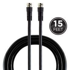 GE 15ft. RG6 Coaxial Cable with F-Type Connectors, Black