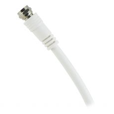 GE 3ft. RG6 Coaxial Cable with F-Type Connectors, White