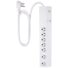 GE 7-Outlet 3ft. Surge Protector, White