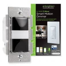 Enbrighten Z-Wave In-Wall Smart Motion Dimmer with 3-Interchangeable Buttons, White/Almond/Black