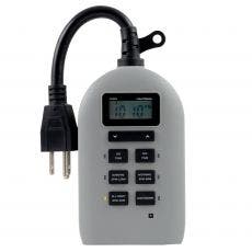 UltraPro Outdoor Plug-In 24-Hour Digital Timer, Gray